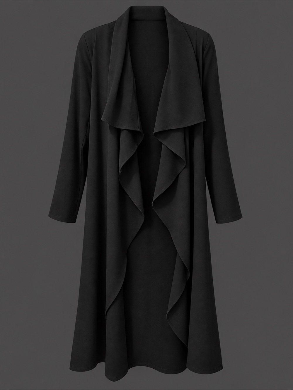 Fashion Nova Black Long Duster Jacket 1XL
